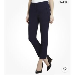 BCBG Maxazria Allen Pants Women's XXS Black Slim Knit Jacquard Trousers Ladies